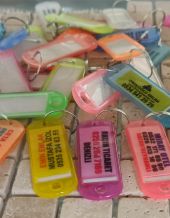 Baskılı Şeffaf Plastik Kimlik Anahtarlık